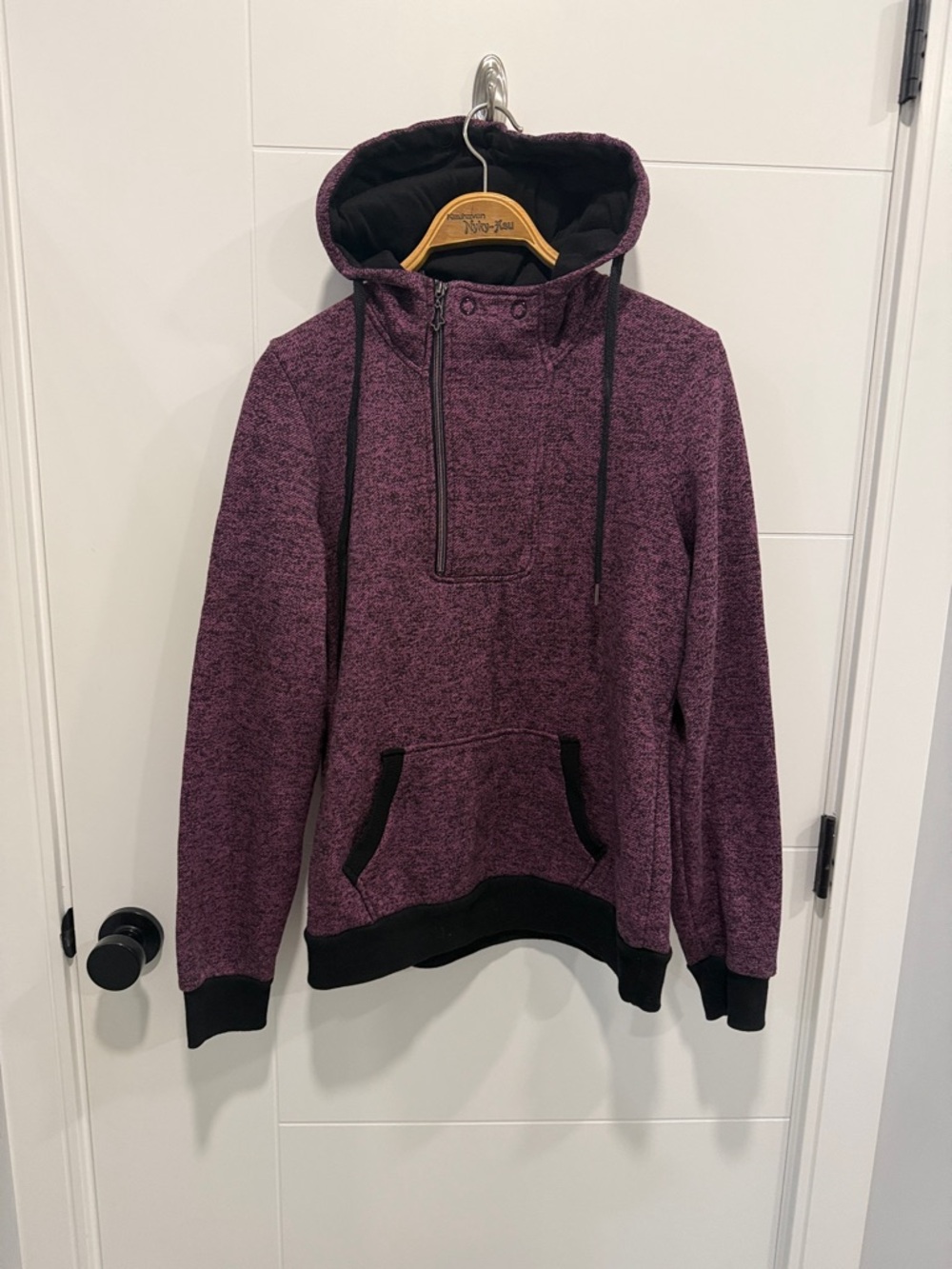 Fox Purple Heather Hoodie with Black Trim size XL